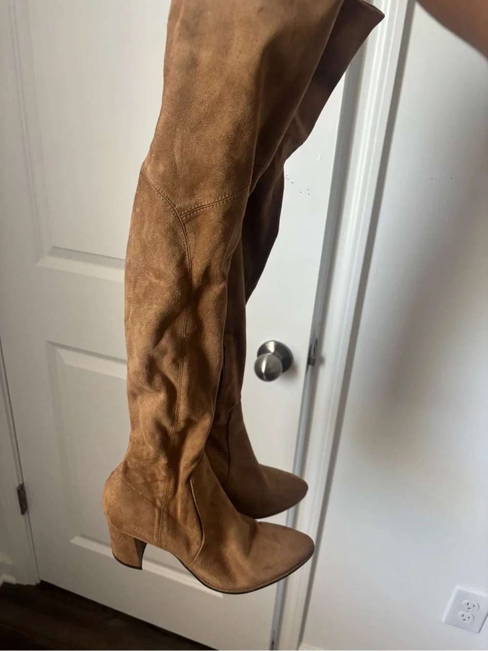 Marc Fisher Tall Suede Over-the-Knee Boots in Cognac Brown